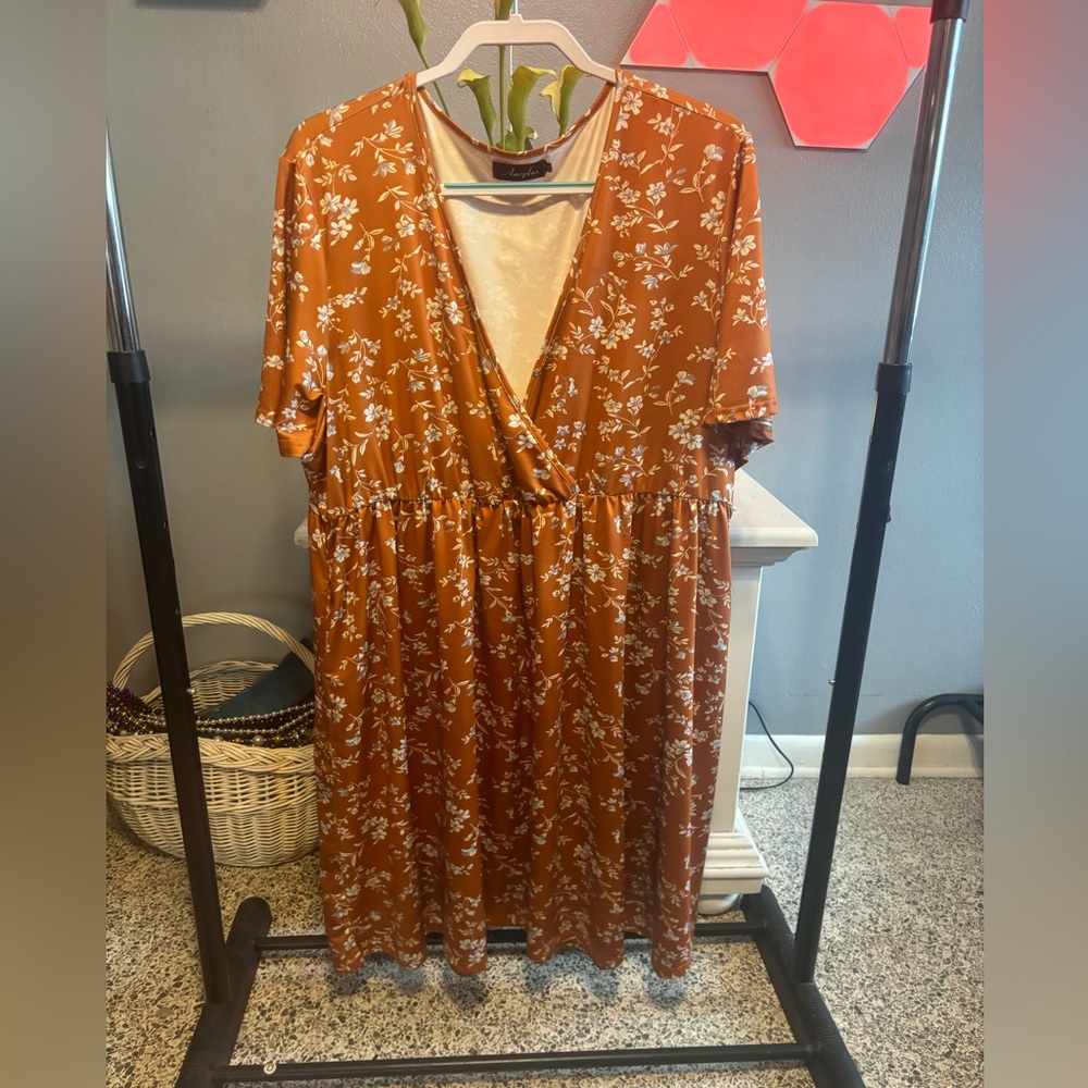 4x burnt orange dress